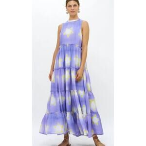 Oliphant Mela Ruffle Tiered Maxi Dress size XS
